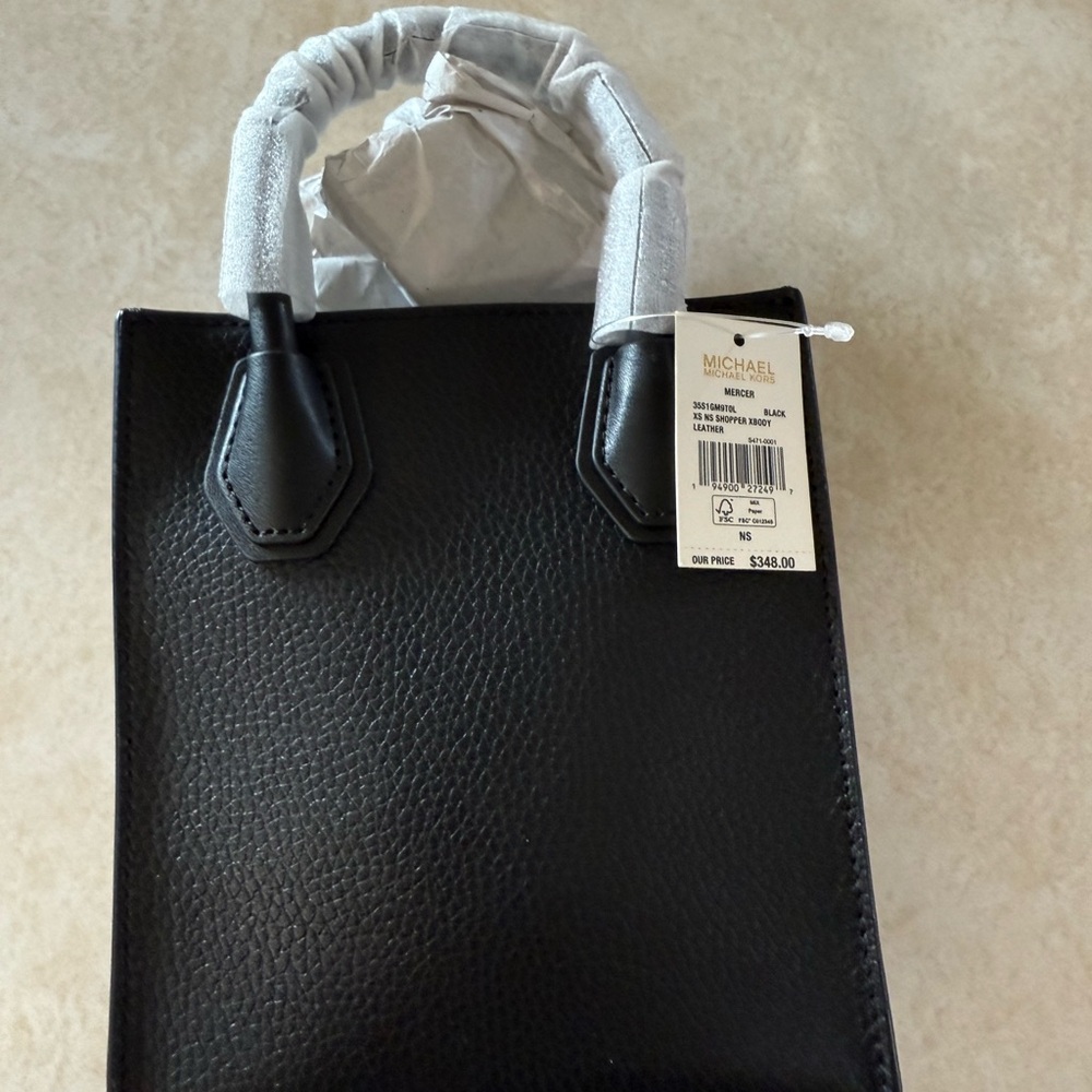 Michael Kors Black Textured Leather Bag